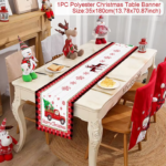 2024 Christmas Table Runner Cloth Merry Christmas Decoration for Home Tablecloth Xmas Cristmas Ornament Navidad New Year 2025