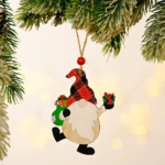 Merry Christmas Gnome Wooden Pendant Christmas Decorations for Home 2022 Cristmas Ornament Xmas Navidad Happy New Year 2023