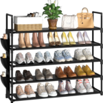5 Tier Shoe Organizer Rack for Closet, Entryway, Garage, Door, Space Saving, Shoe Holder Stand/Tower, Large, 20-25 Capacity