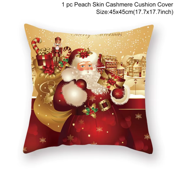 45Cm Christmas Cushion Cover Navidad Merry Christmas Decorations for Home 2025 Xmas Noel Cristmas Ornaments New Year Gifts 2026