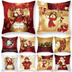 45Cm Christmas Cushion Cover Navidad Merry Christmas Decorations for Home 2025 Xmas Noel Cristmas Ornaments New Year Gifts 2026