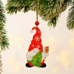 Merry Christmas Gnome Wooden Pendant Christmas Decorations for Home 2022 Cristmas Ornament Xmas Navidad Happy New Year 2023