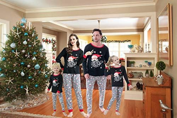 Family Matching Pajama Sets Cute Polar Bear Sleepwear Christmas Clothes Nighty