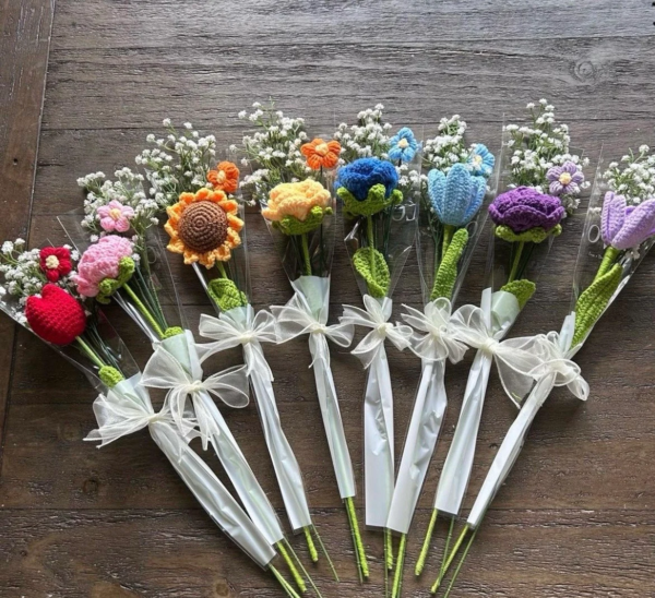 Crochet Flower Bouquet Gift Party Wedding Favors for Loved Ones