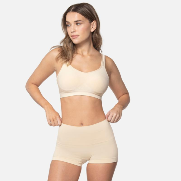 Underoutfit Smoothing at Waist Boyshort - Seamless High Waisted Comfortable Everyday Underwear Light Tummy Control Women’S Boyshorts Basic Panties