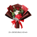 Knitted Flower Finished Home Decoration Crochet Flower Bouquet for Teacher’ Day Birthday Anniversary Thanksgiving Day Women