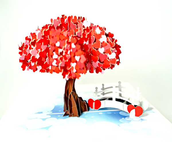 3D Heart Tree Pop up Card, Gift for Birthday, Love, Anniversary, Valentines Day,