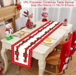 2024 Christmas Table Runner Cloth Merry Christmas Decoration for Home Tablecloth Xmas Cristmas Ornament Navidad New Year 2025