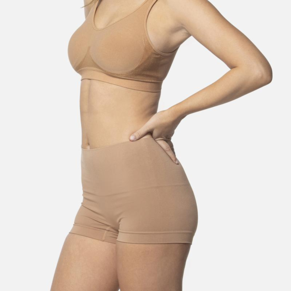 Underoutfit Smoothing at Waist Boyshort - Seamless High Waisted Comfortable Everyday Underwear Light Tummy Control Women’S Boyshorts Basic Panties