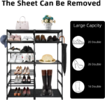 7 Tiers Shoe Rack Tall Show Racks Shoes Stand for Bedroom Shelves for Shoes Garage Shoe Rack Organizer Sturdy Shoe Rack Heavy Duty for Closet Entryway Door