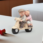 Old Couple Figurine Wedding Anniversary Grandparents Him and Her Together Resin for Desk Fireplace Bedroom Bookshelf Decor
