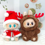 Labubu Doll Clothes Outfit Set for Mini Labubu Idol V1 V2 Christmas Cookie Man Sweater Hat Scarf New Year Party Costume Gift