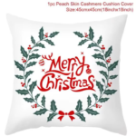 45Cm Christmas Cushion Cover Navidad Merry Christmas Decorations for Home 2025 Xmas Noel Cristmas Ornaments New Year Gifts 2026