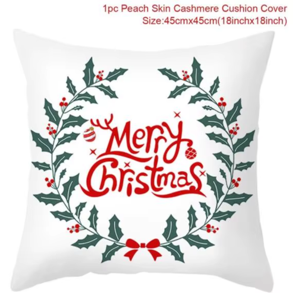 45Cm Christmas Cushion Cover Navidad Merry Christmas Decorations for Home 2025 Xmas Noel Cristmas Ornaments New Year Gifts 2026