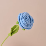 Finished Knitting Rose Woven Gradient Artificial Flowers Flowers Bouquet Table Ornament Braided Fake Flowers Holiday Gifts