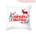 45Cm Christmas Cushion Cover Navidad Merry Christmas Decorations for Home 2025 Xmas Noel Cristmas Ornaments New Year Gifts 2026