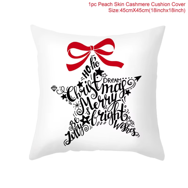 45Cm Christmas Cushion Cover Navidad Merry Christmas Decorations for Home 2025 Xmas Noel Cristmas Ornaments New Year Gifts 2026