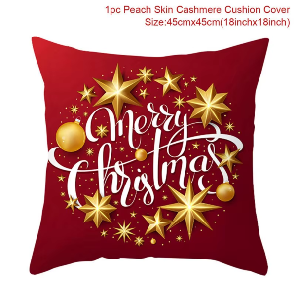45Cm Christmas Cushion Cover Navidad Merry Christmas Decorations for Home 2025 Xmas Noel Cristmas Ornaments New Year Gifts 2026