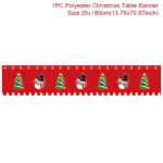 2024 Christmas Table Runner Cloth Merry Christmas Decoration for Home Tablecloth Xmas Cristmas Ornament Navidad New Year 2025