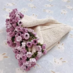 43In Crochet Bouquet of Flowers, DIY Handmade Rose Blanket, Rose Bouquet Blanket Handmade, Flower Bouquet Throw Blanket