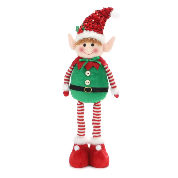 2Pcs New Christmas Products Christmas Hanging Leg Elf Telescopic Doll Ornaments Children'S Gifts Elf Doll Ornaments