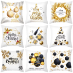 45Cm Christmas Cushion Cover Navidad Merry Christmas Decorations for Home 2025 Xmas Noel Cristmas Ornaments New Year Gifts 2026