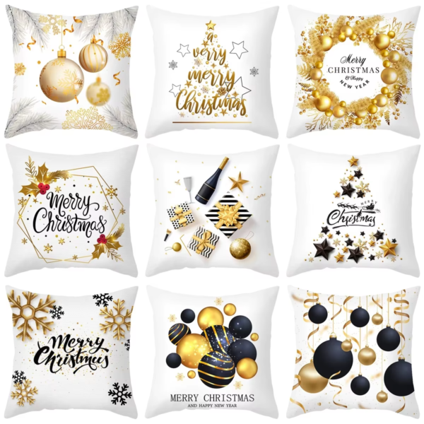 45Cm Christmas Cushion Cover Navidad Merry Christmas Decorations for Home 2025 Xmas Noel Cristmas Ornaments New Year Gifts 2026