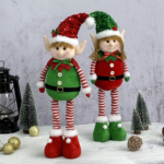 2Pcs New Christmas Products Christmas Hanging Leg Elf Telescopic Doll Ornaments Children'S Gifts Elf Doll Ornaments