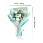 Knitted Flower Finished Home Decoration Crochet Flower Bouquet for Teacher’ Day Birthday Anniversary Thanksgiving Day Women