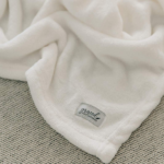 Throw Blanket Fleece Minky Microfiber Soft Throw (Ivory, Throw 50" X 60")