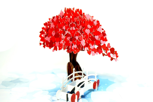 3D Heart Tree Pop up Card, Gift for Birthday, Love, Anniversary, Valentines Day,