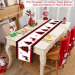 2024 Christmas Table Runner Cloth Merry Christmas Decoration for Home Tablecloth Xmas Cristmas Ornament Navidad New Year 2025