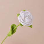 Finished Knitting Rose Woven Gradient Artificial Flowers Flowers Bouquet Table Ornament Braided Fake Flowers Holiday Gifts