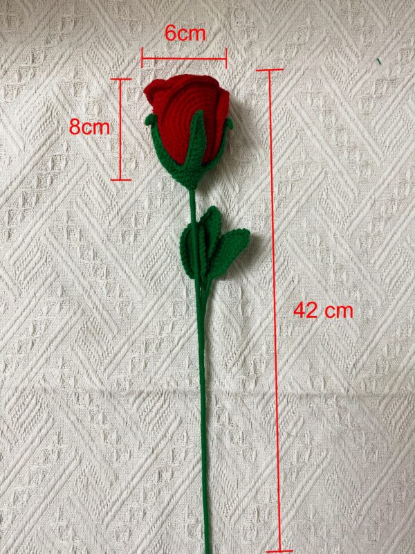 Finished Crochet Rose,Handmade Knitted Flowers,Crochet Flower Bouquet,Valentine'S Day Gift,Eclectic Home Decor,Gift for Her,Multcolor Option