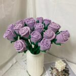 Finished Crochet Rose,Handmade Knitted Flowers,Crochet Flower Bouquet,Valentine'S Day Gift,Eclectic Home Decor,Gift for Her,Multcolor Option