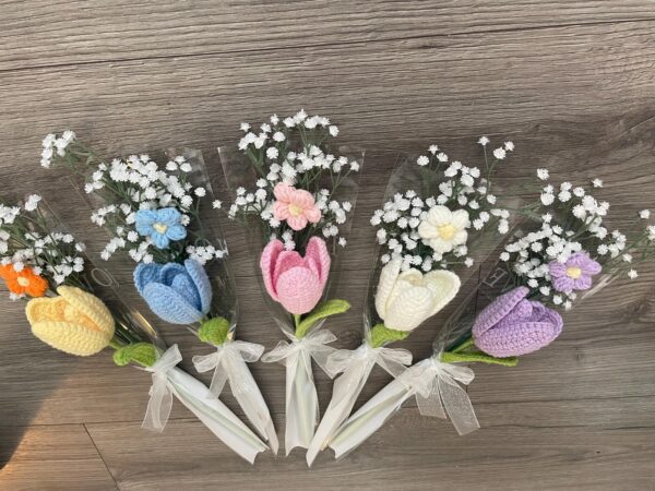 Crochet Flower Bouquet Gift Party Wedding Favors for Loved Ones